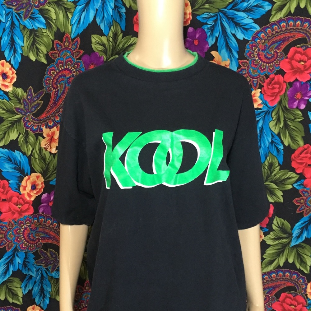 MEN’S Vintage KOOL CIGARETTES Shirt Black green men’s size XL tee shirt top